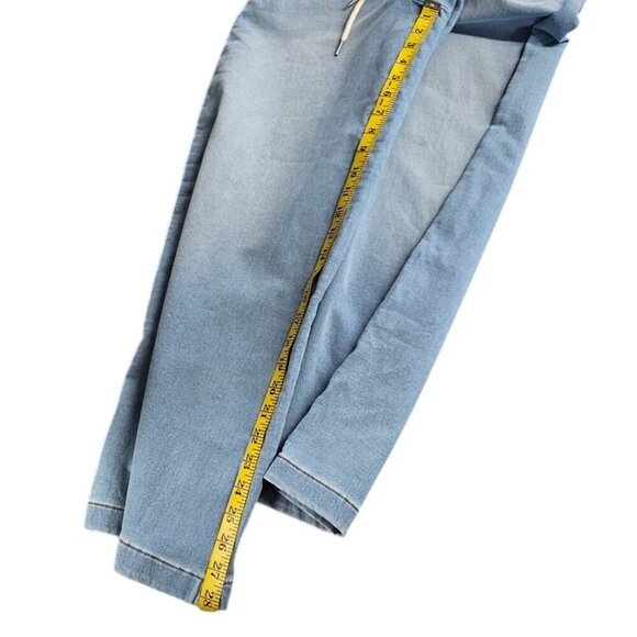 Anthropologie Pilcro Denim-Knit Pull-On High-Rise Wide-Leg Pants, Size Small - Picture 7 of 11